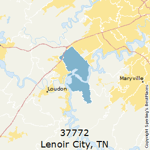 Lenoir_City,Tennessee County Map