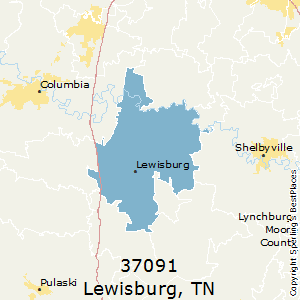 Lewisburg,Tennessee County Map