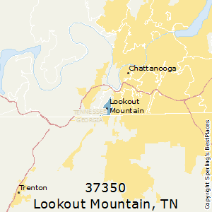 Lookout_Mountain,Tennessee County Map