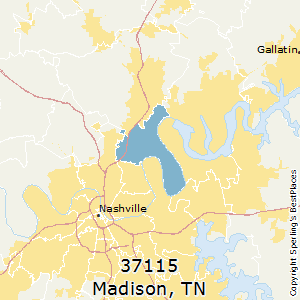 Madison,Tennessee County Map