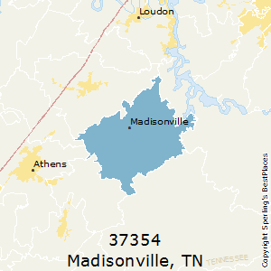 Madisonville,Tennessee County Map