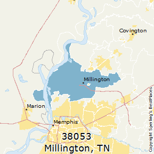Millington,Tennessee County Map