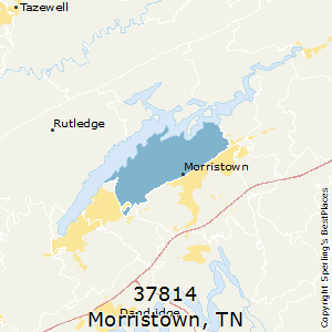 Morristown,Tennessee County Map