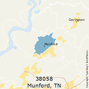 Munford,Tennessee County Map