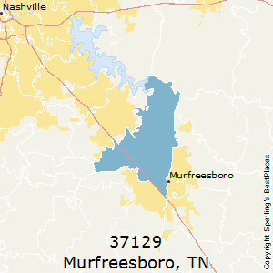 Murfreesboro,Tennessee(37129) Zip Code Map