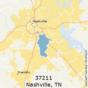 Nashville,Tennessee(37211) Zip Code Map