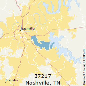 Nashville,Tennessee County Map