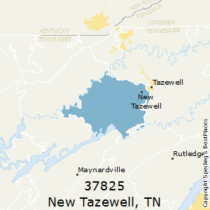 New_Tazewell,Tennessee County Map