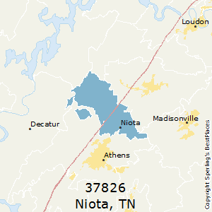 Niota,Tennessee County Map