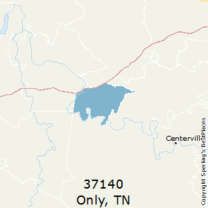 Only,Tennessee County Map