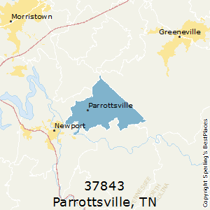 Parrottsville,Tennessee County Map