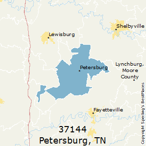 Petersburg,Tennessee County Map