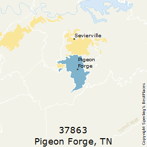 Pigeon_Forge,Tennessee County Map