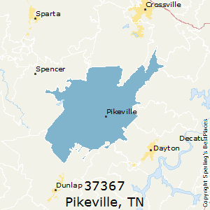 Pikeville,Tennessee County Map