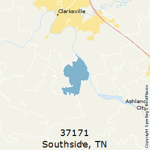 Southside,Tennessee County Map