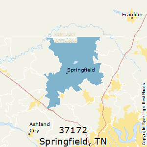 Springfield,Tennessee County Map