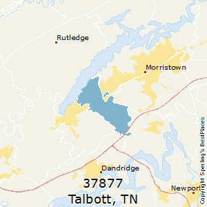 Talbott,Tennessee County Map