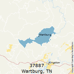 Wartburg,Tennessee County Map