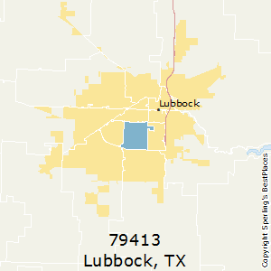Lubbock,Texas County Map