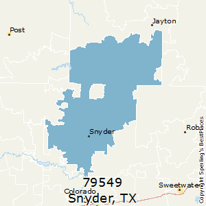Snyder,Texas County Map