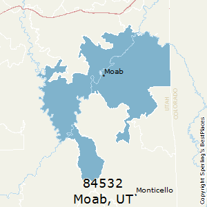 Moab,Utah County Map