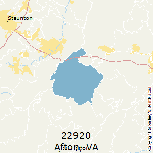 Afton,Virginia County Map