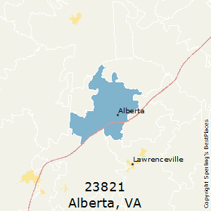 Alberta,Virginia County Map