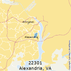 Alexandria,Virginia County Map
