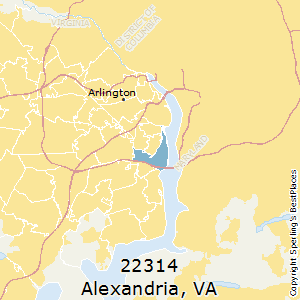 Alexandria,Virginia County Map