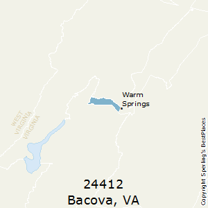Bacova,Virginia County Map