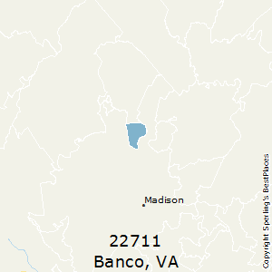 Banco,Virginia(22711) Zip Code Map