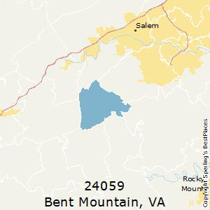 Bent_Mountain,Virginia County Map