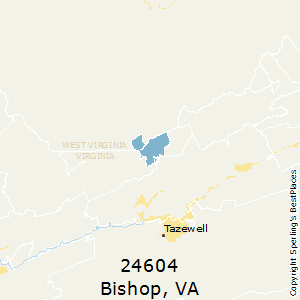 Bishop,Virginia County Map
