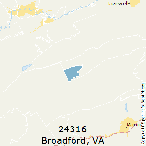 Broadford,Virginia County Map