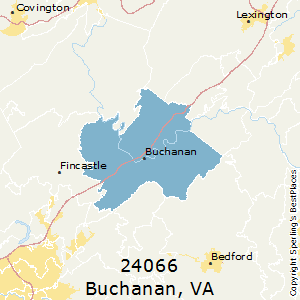 Buchanan,Virginia County Map