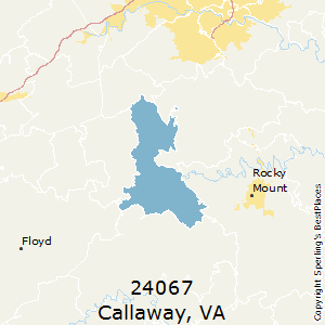Callaway,Virginia County Map