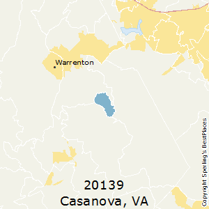 Casanova,Virginia County Map