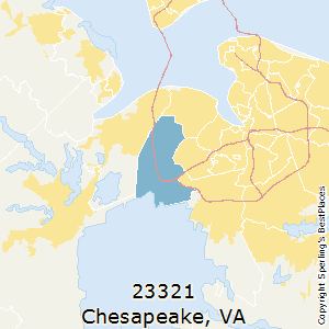 Chesapeake,Virginia County Map