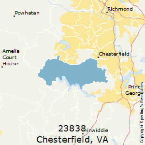Chesterfield,Virginia County Map