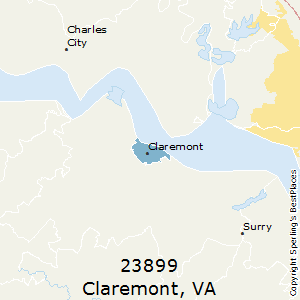 Claremont,Virginia County Map