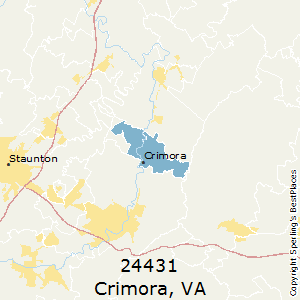 Crimora,Virginia County Map