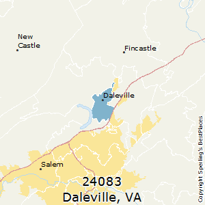 Daleville,Virginia County Map