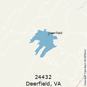 Deerfield,Virginia(24432) Zip Code Map