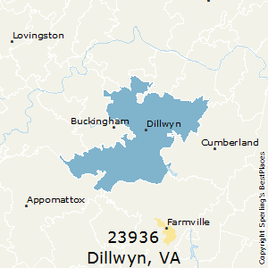 Dillwyn,Virginia County Map