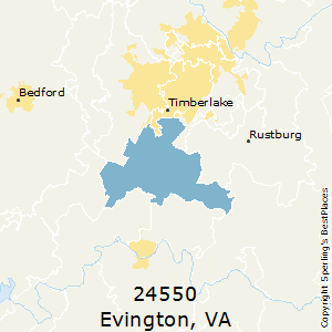 Evington,Virginia County Map
