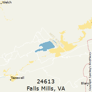 Falls_Mills,Virginia County Map