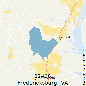 Fredericksburg,Virginia County Map