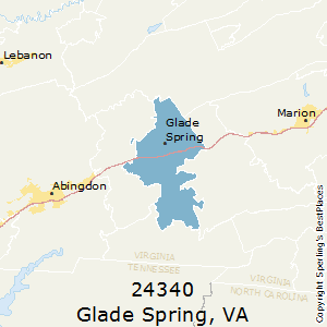 Glade_Spring,Virginia County Map