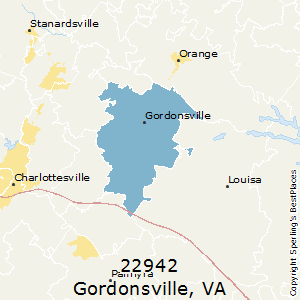 Gordonsville,Virginia County Map