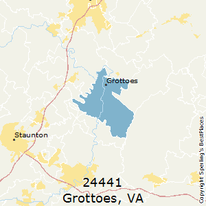 Grottoes,Virginia County Map